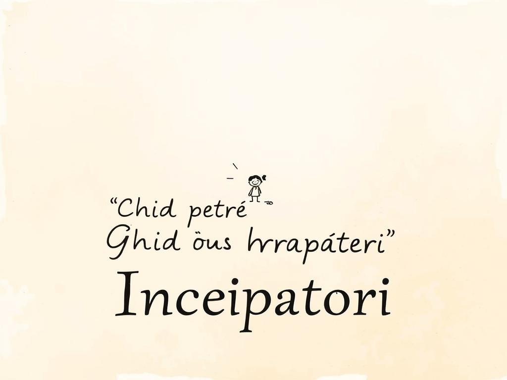 ghid pentru începători